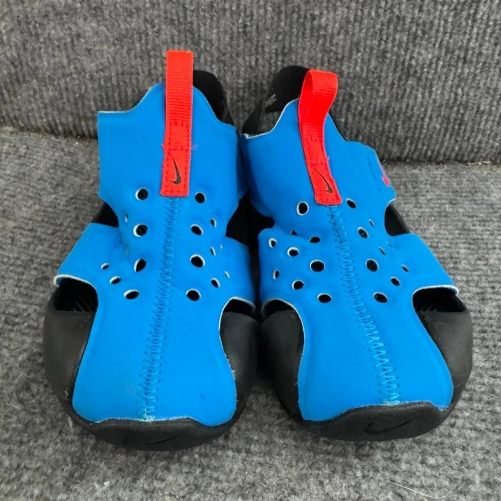 Nike Sunray Protect 2 Kids Sandals Blue Black Red 943826-400 Size 11C